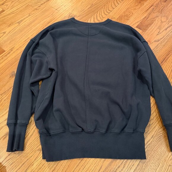 AMERICAN EAGLE AE LETS HANGOUT CREWNECK SWEATSHIRT BLUE XS WOMENS - Picture 7 of 7